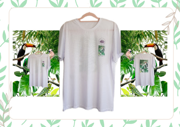 Natty Noo Designs Tropical Quick Dry Unisex T-Shirt Size Large