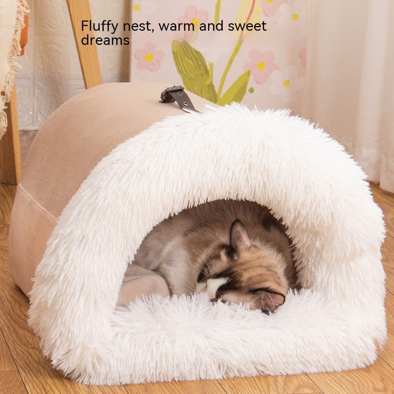 (P) Cozy Cat or Small Dog House Bed