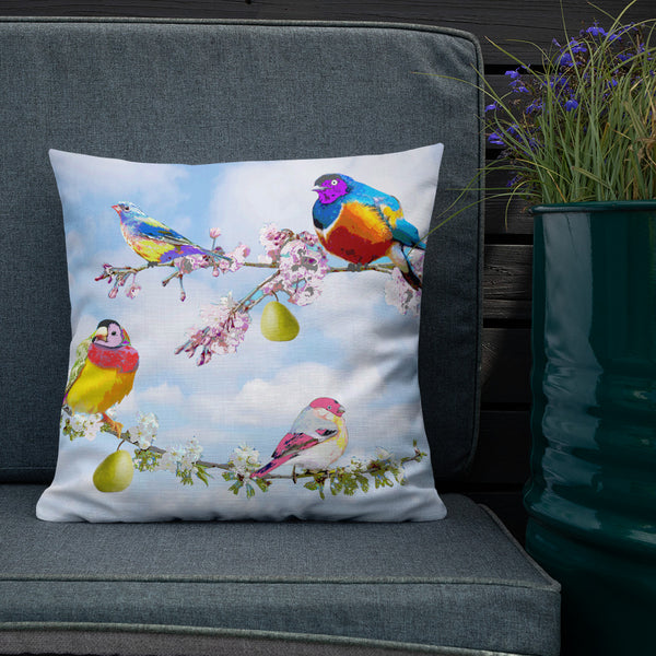 (CU) Birds and Pears Premium Cushion
