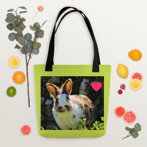 (B) I Love Rabbits Tote Bag