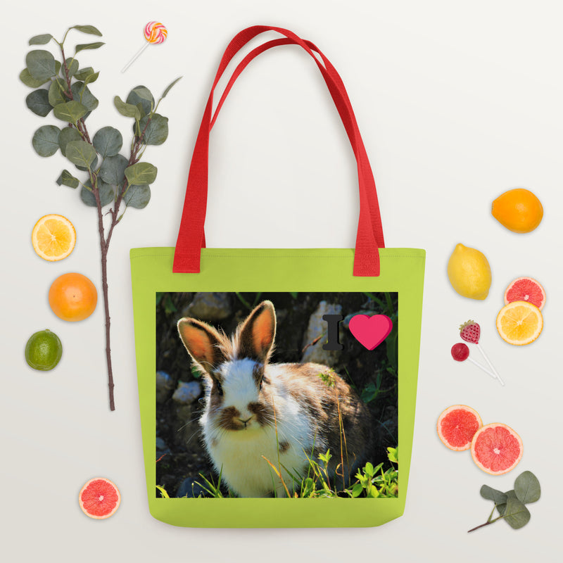 (B) I Love Rabbits Tote Bag
