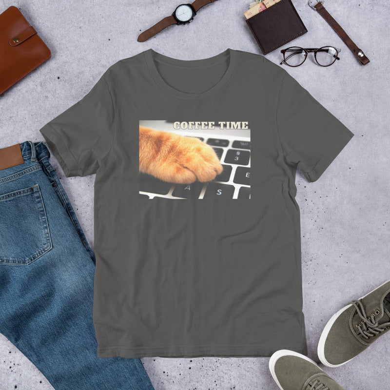 (T) Coffee Time Cat Paw Unisex t-shirt