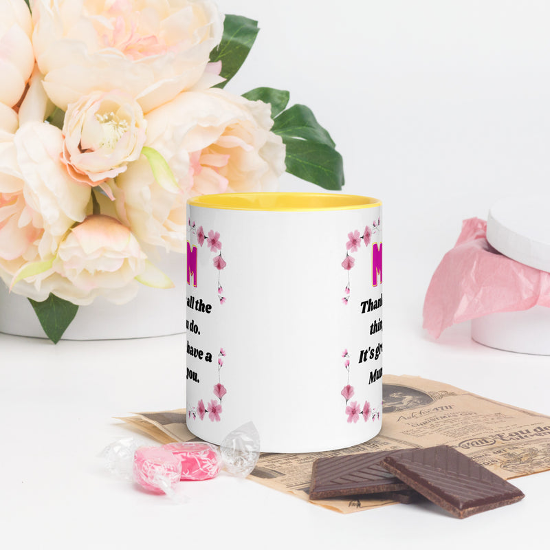 (M) Mother's Day Mug with Color Inside